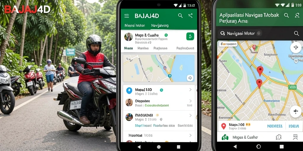 Tampilan antarmuka aplikasi BAJAJ4D untuk navigasi motor yang intuitif.