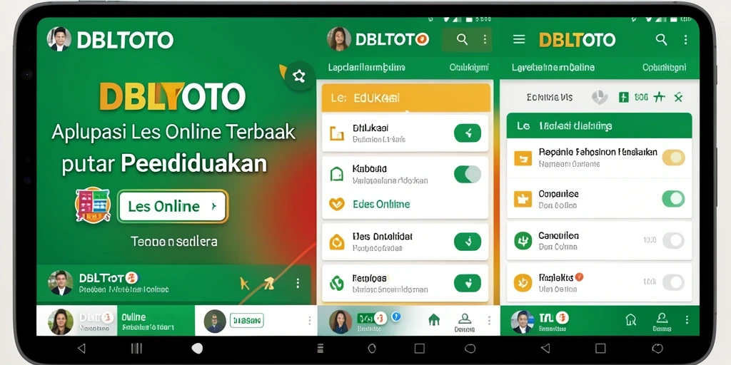 Antarmuka utama DBLTOTO yang user-friendly untuk Les Online.