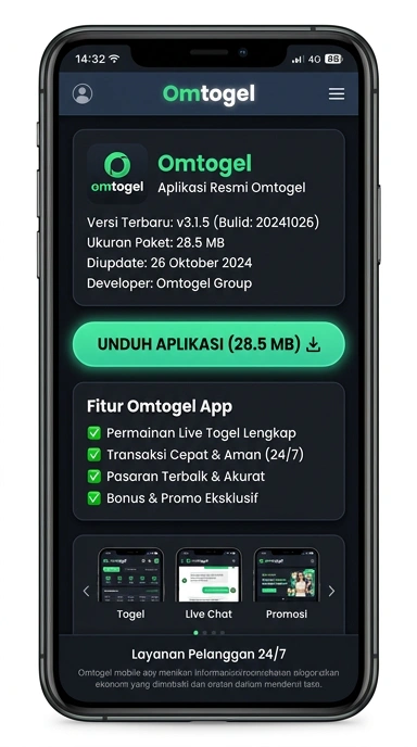 Tampilan halaman APK omtogel