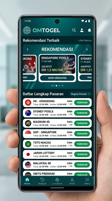 Tampilan katalog aplikasi omtogel